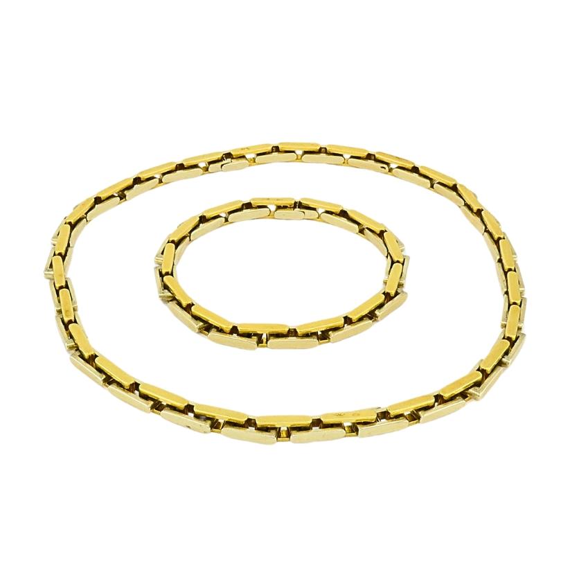 Pomellato Zweifarbige 18k Gold Cabrio-Halskette im Angebot 2