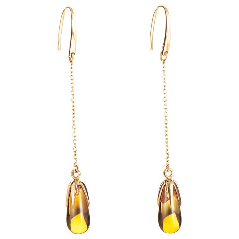 Pomellato Veleno 18 Karat Rose Gold Citrine Drop Earring O.A601GO7/OV