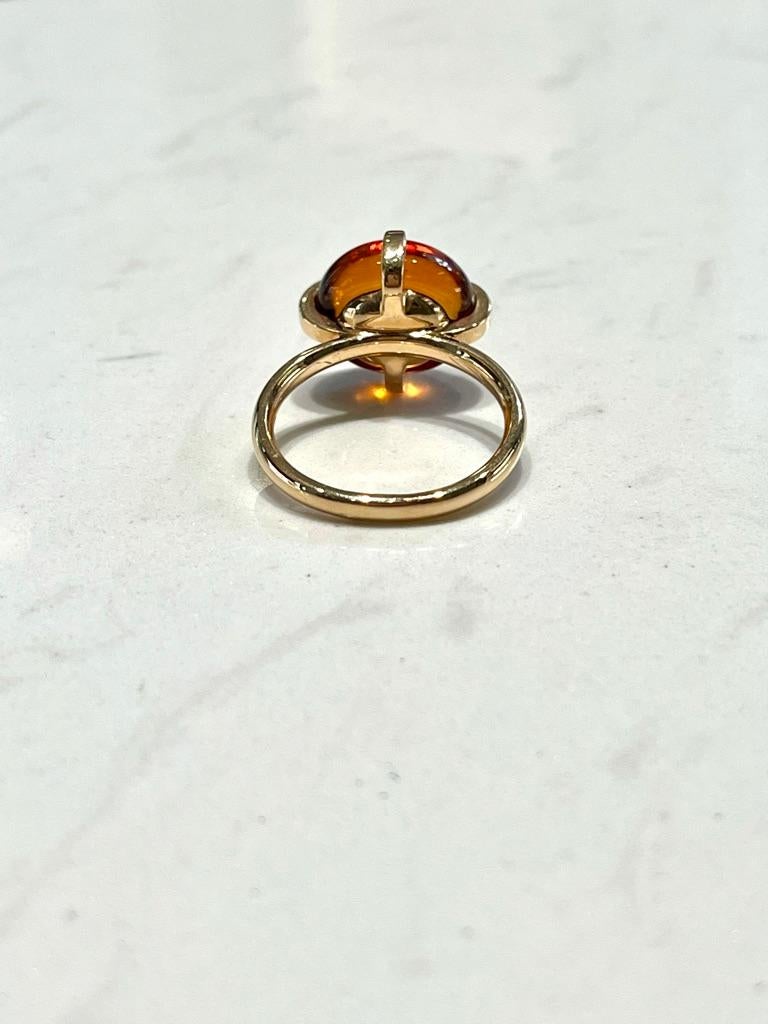 Pomellato Veleno 18K Rose Gold Citrine Ring In Good Condition For Sale In Naples, FL