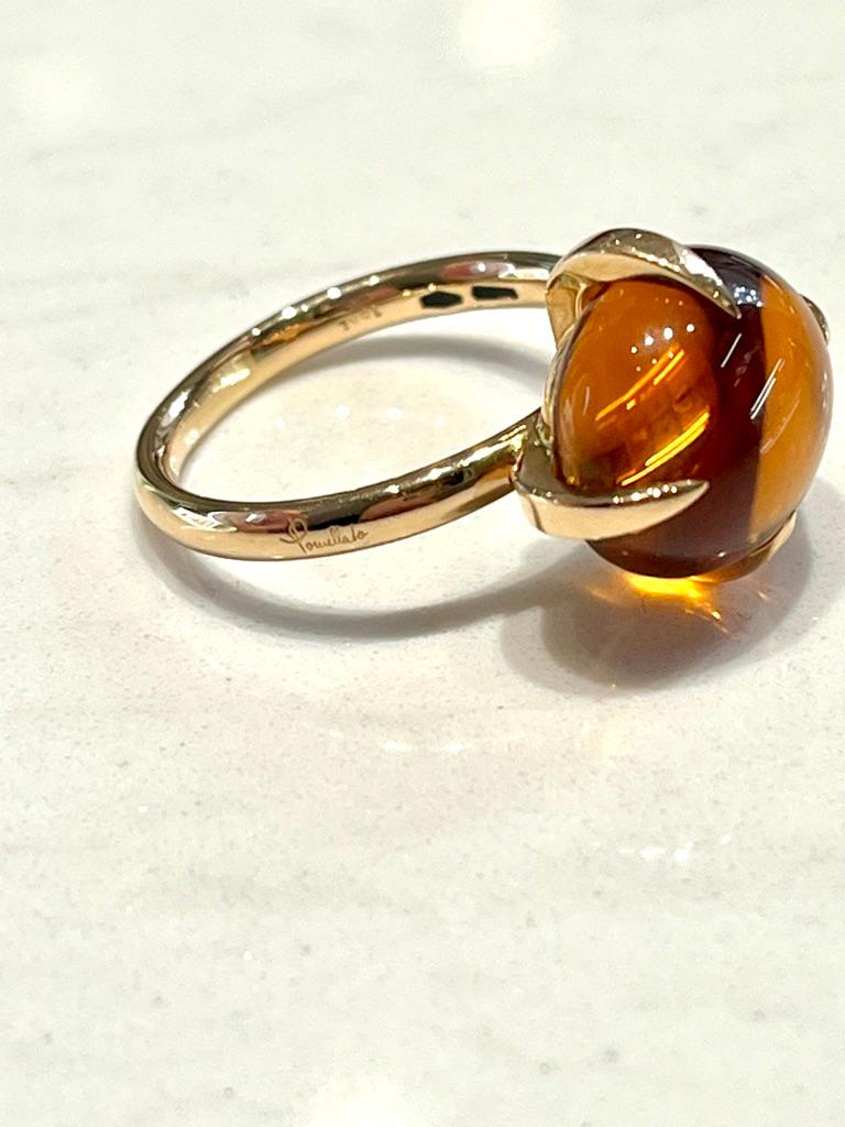Women's Pomellato Veleno 18K Rose Gold Citrine Ring For Sale