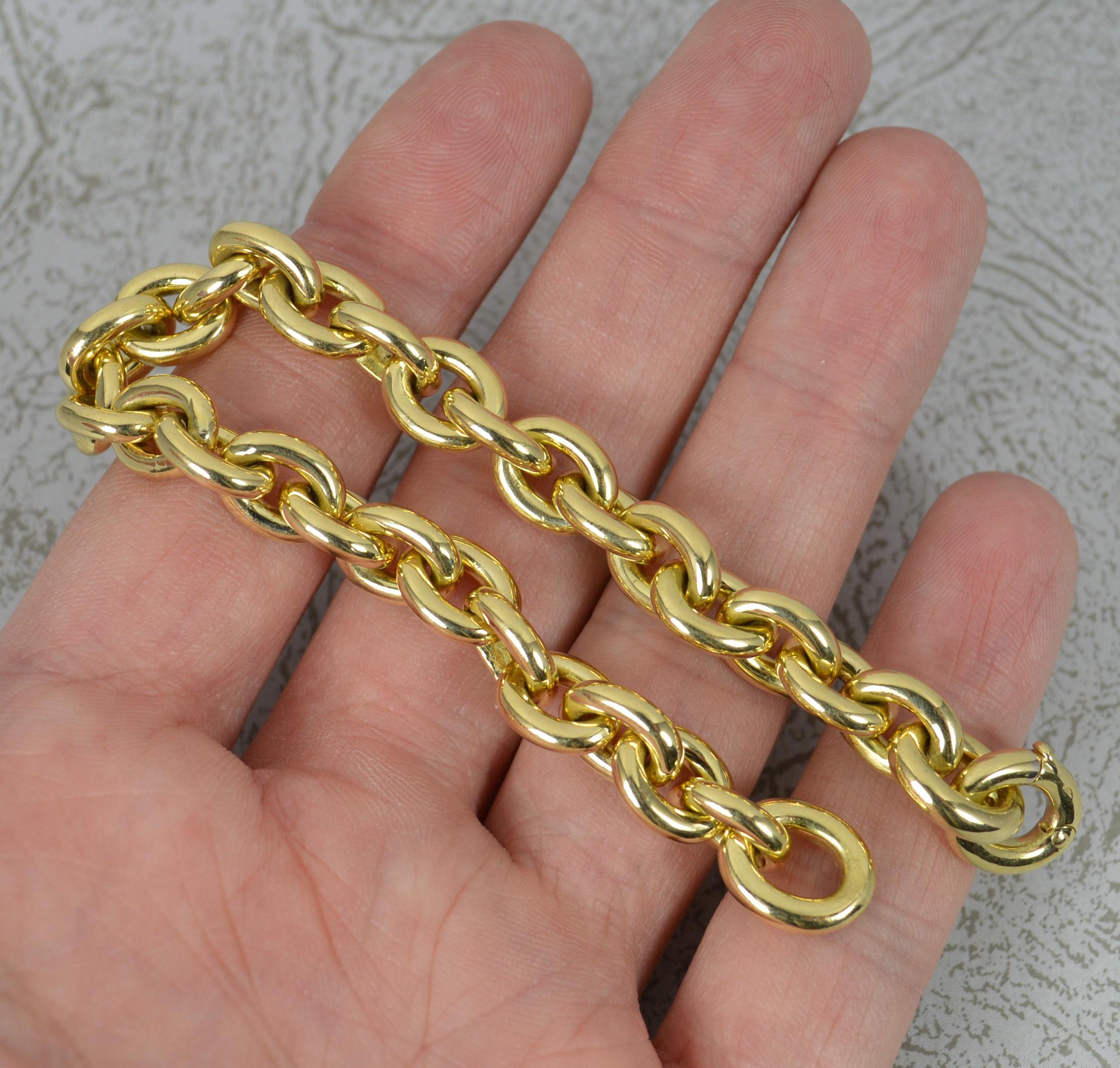 Contemporary Pomellato Very Heavy 18 Carat Yellow Gold Designer Curb Bracelet