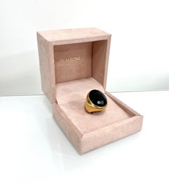 Pomellato Victoria 18 kt. Yellow Gold Ring Jet Stone