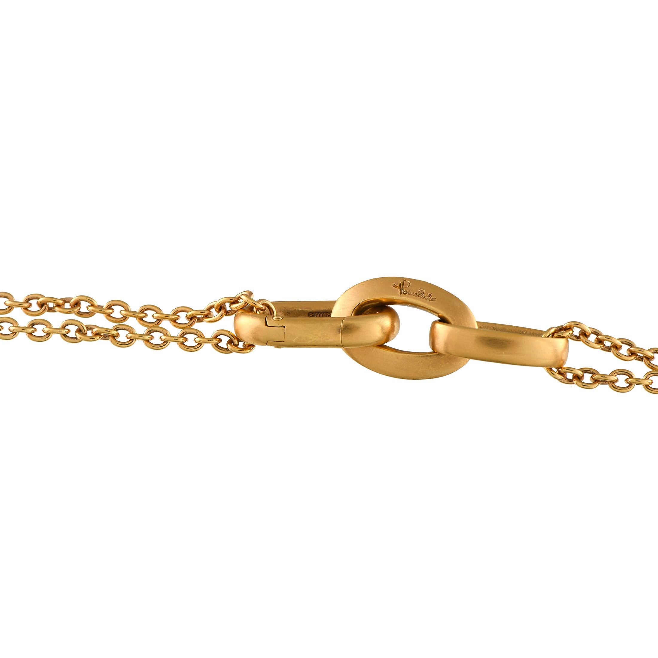 Round Cut Pomellato Victoria 18K Rose Gold 4.70ct Diamond and Black Jet Necklace For Sale