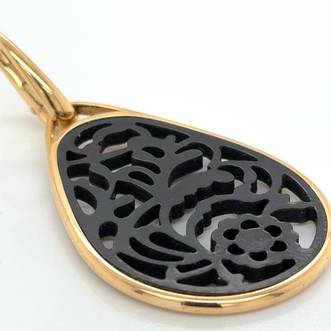 Pomellato Victoria 18k Rose Gold Black Jet Earrings Pour femmes en vente