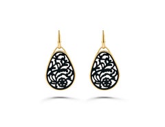 Pomellato Victoria 18k Rose Gold Black Jet Earrings