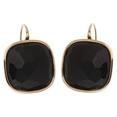 Pomellato Victoria 18k Roségold Schwarze Jet-Ohrringe