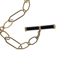 Pomellato Victoria Jet Rose Gold Link Toggle Necklace