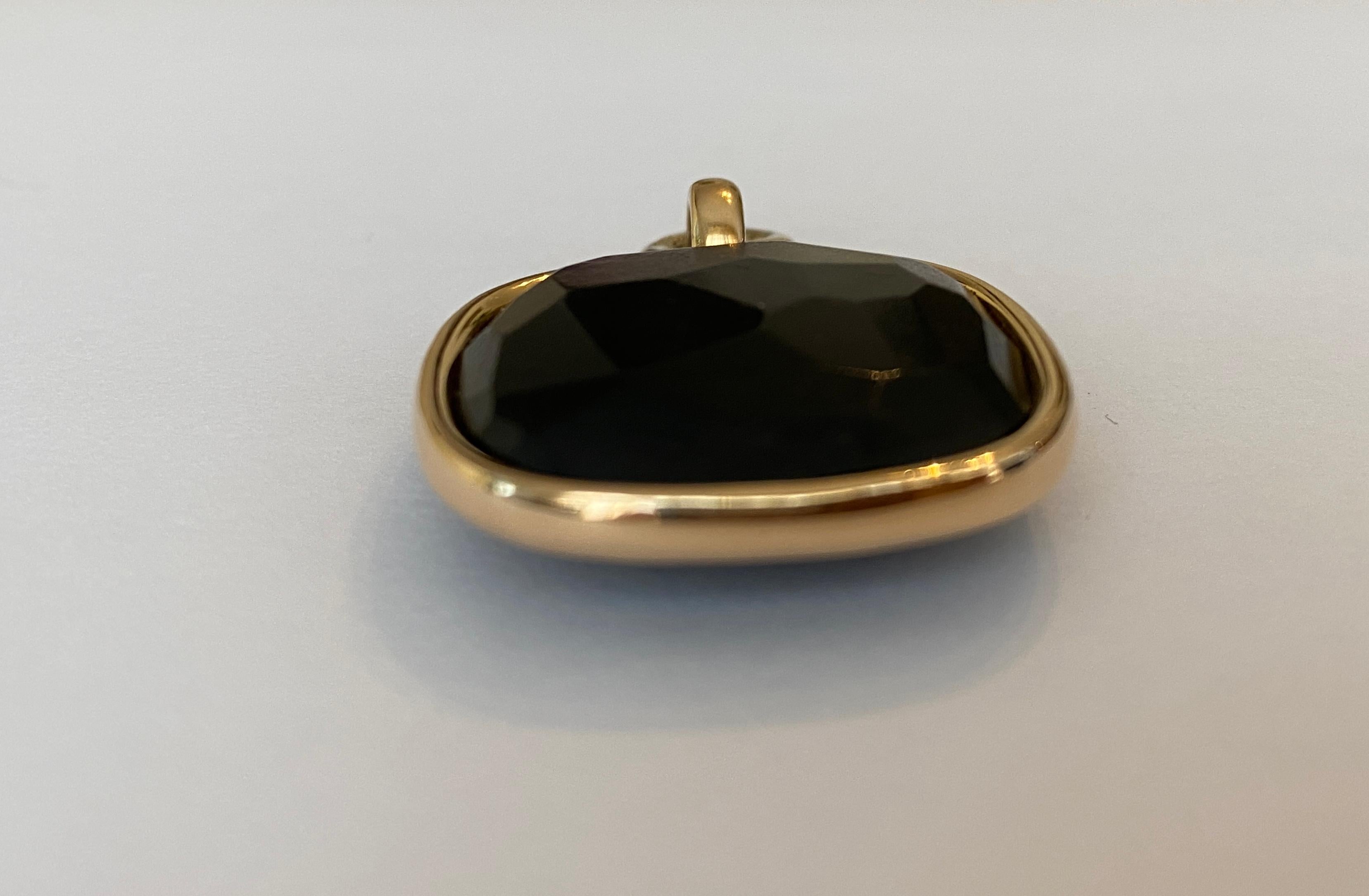 Pomellato Victoria Pendant 18k Yellow Gold  Extra Large Jet Pendant For Sale 5