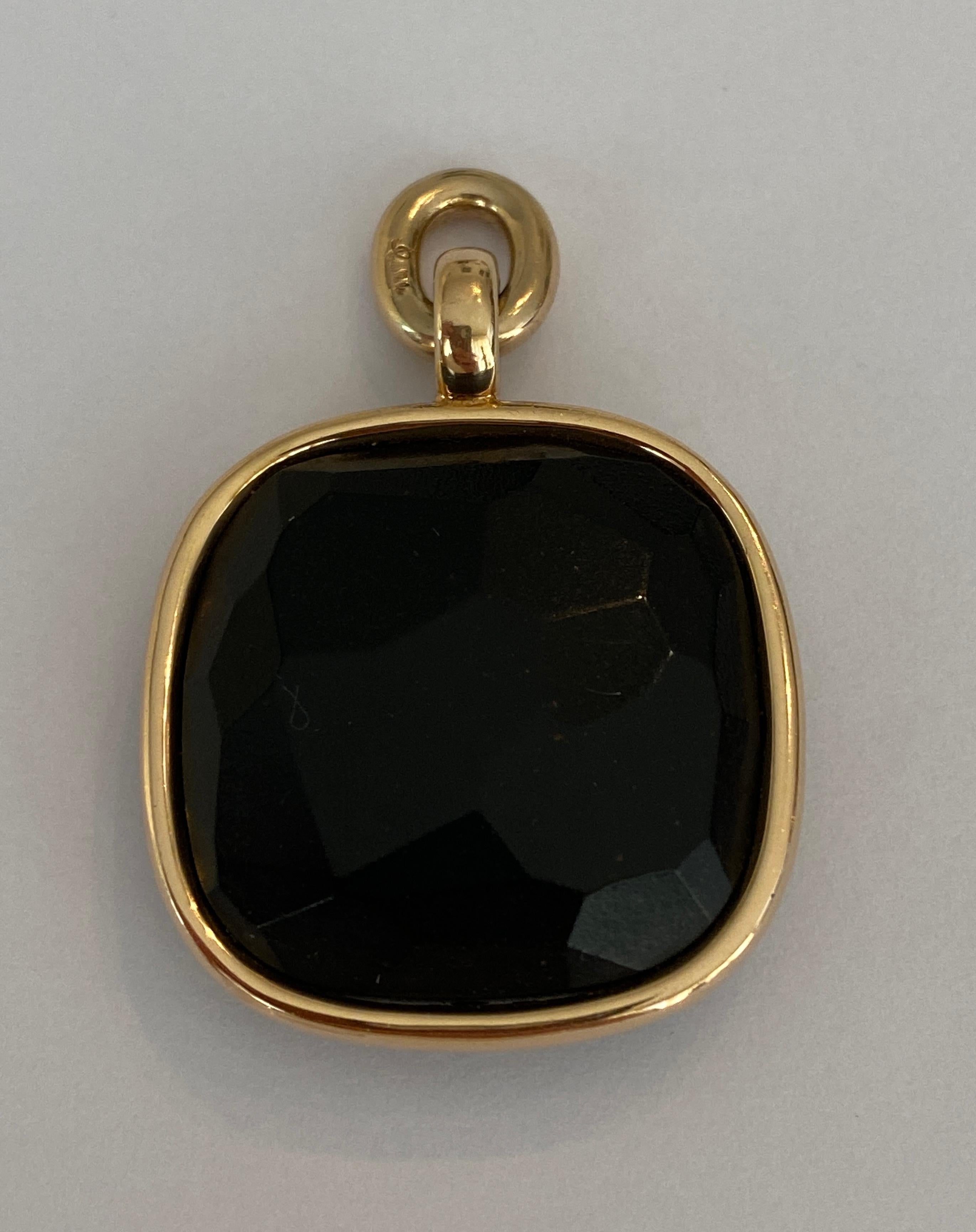 Pomellato Victoria Pendant 18k Yellow Gold  Extra Large Jet Pendant In Good Condition For Sale In AMSTERDAM, NL