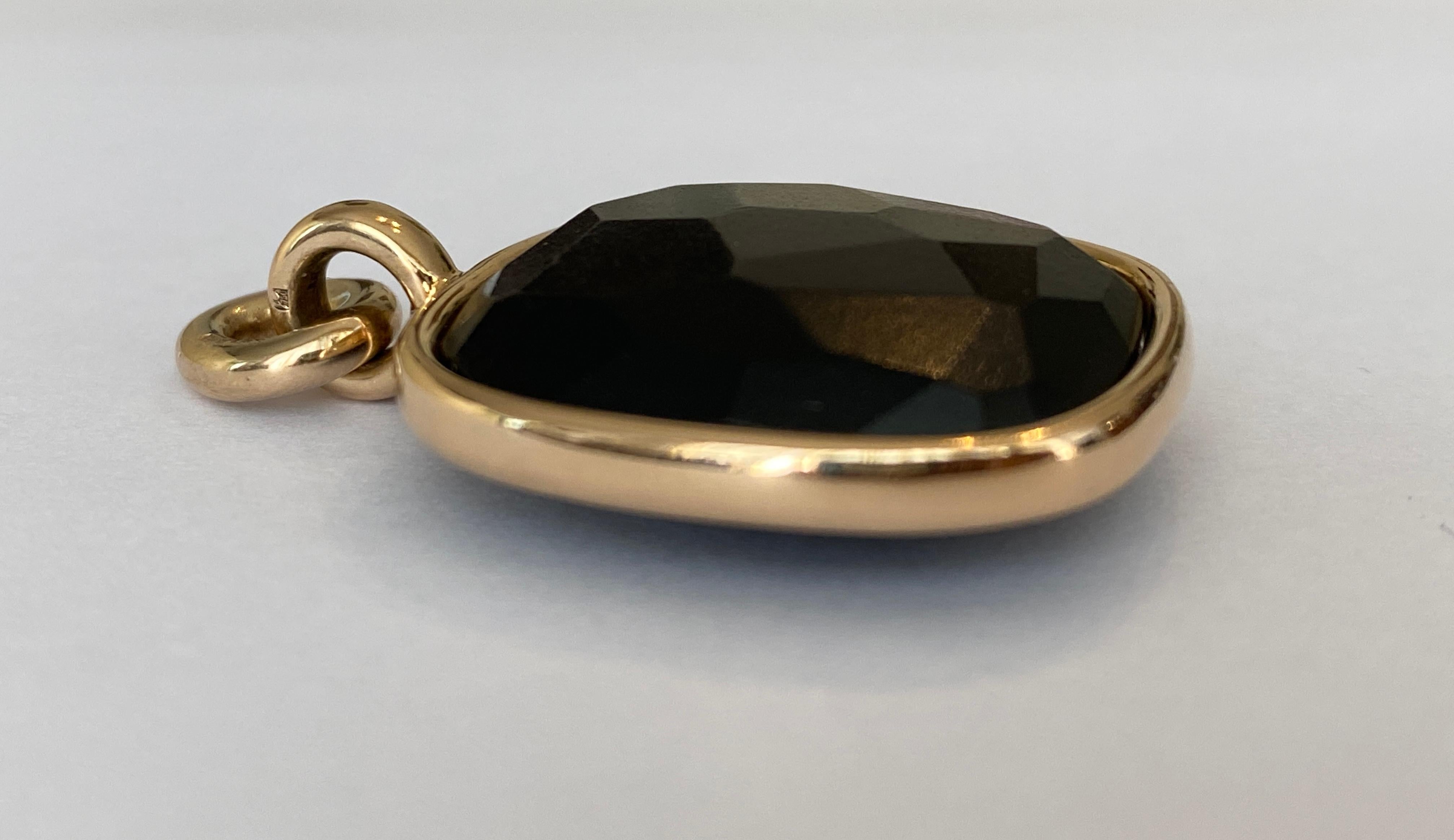 Pomellato Victoria Pendant 18k Yellow Gold  Extra Large Jet Pendant For Sale 1