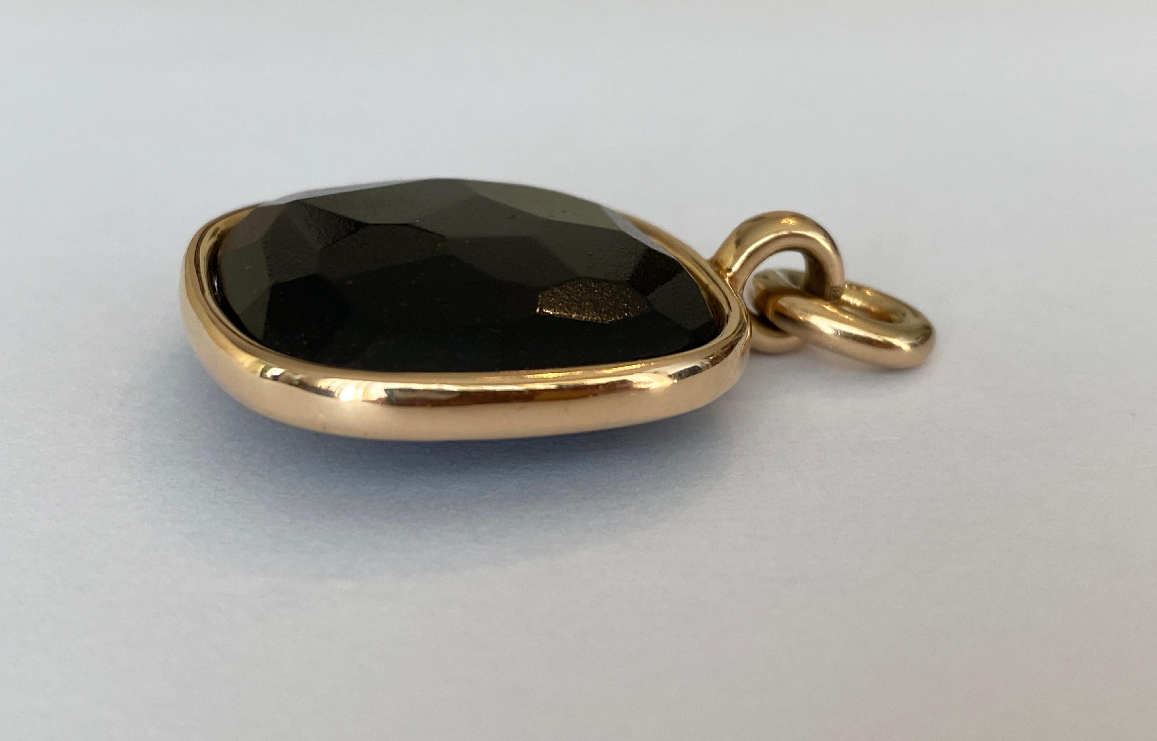 Pomellato Victoria Pendant 18k Yellow Gold  Extra Large Jet Pendant For Sale 2