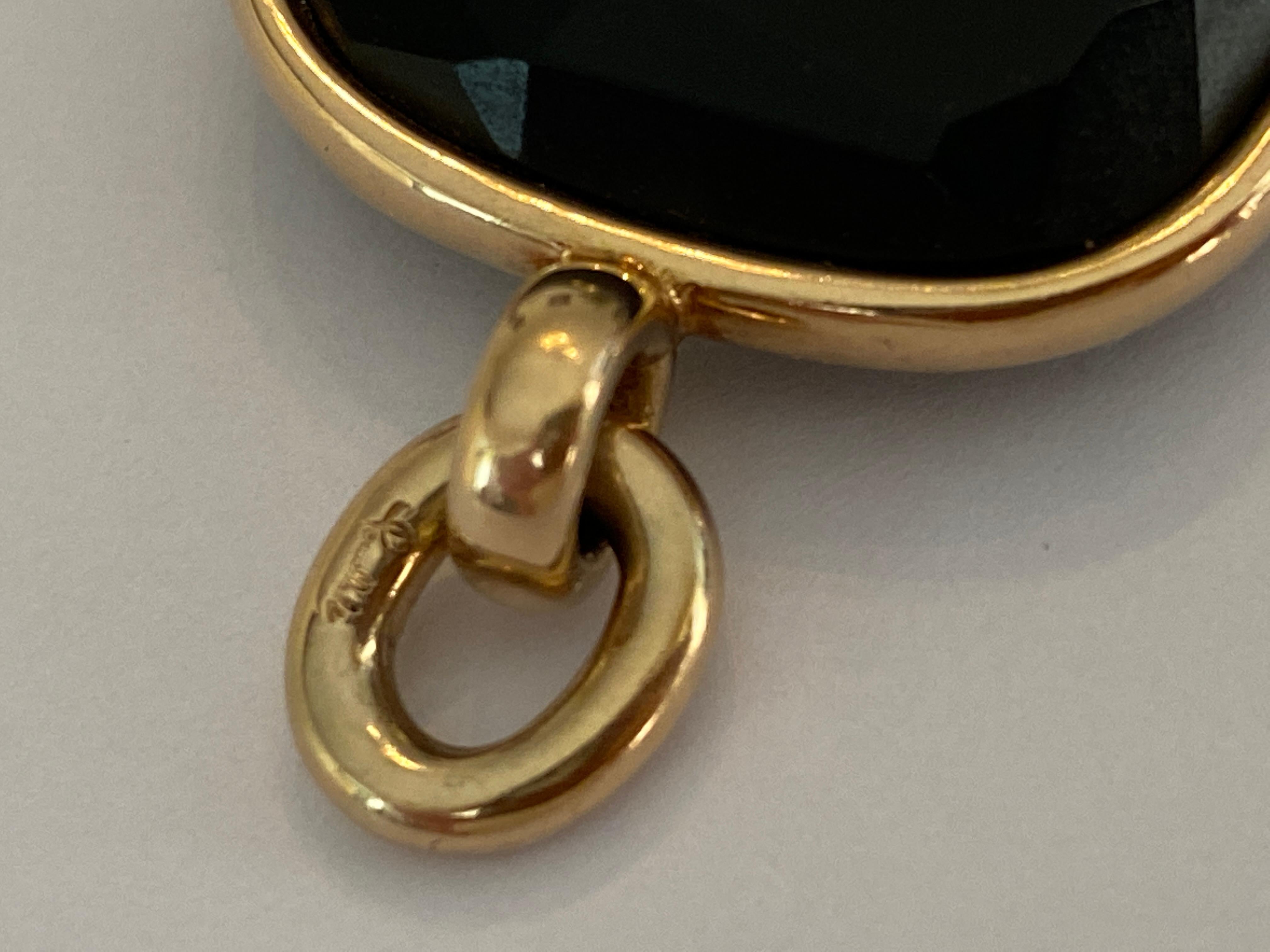 Pomellato Victoria Pendant 18k Yellow Gold  Extra Large Jet Pendant For Sale 3