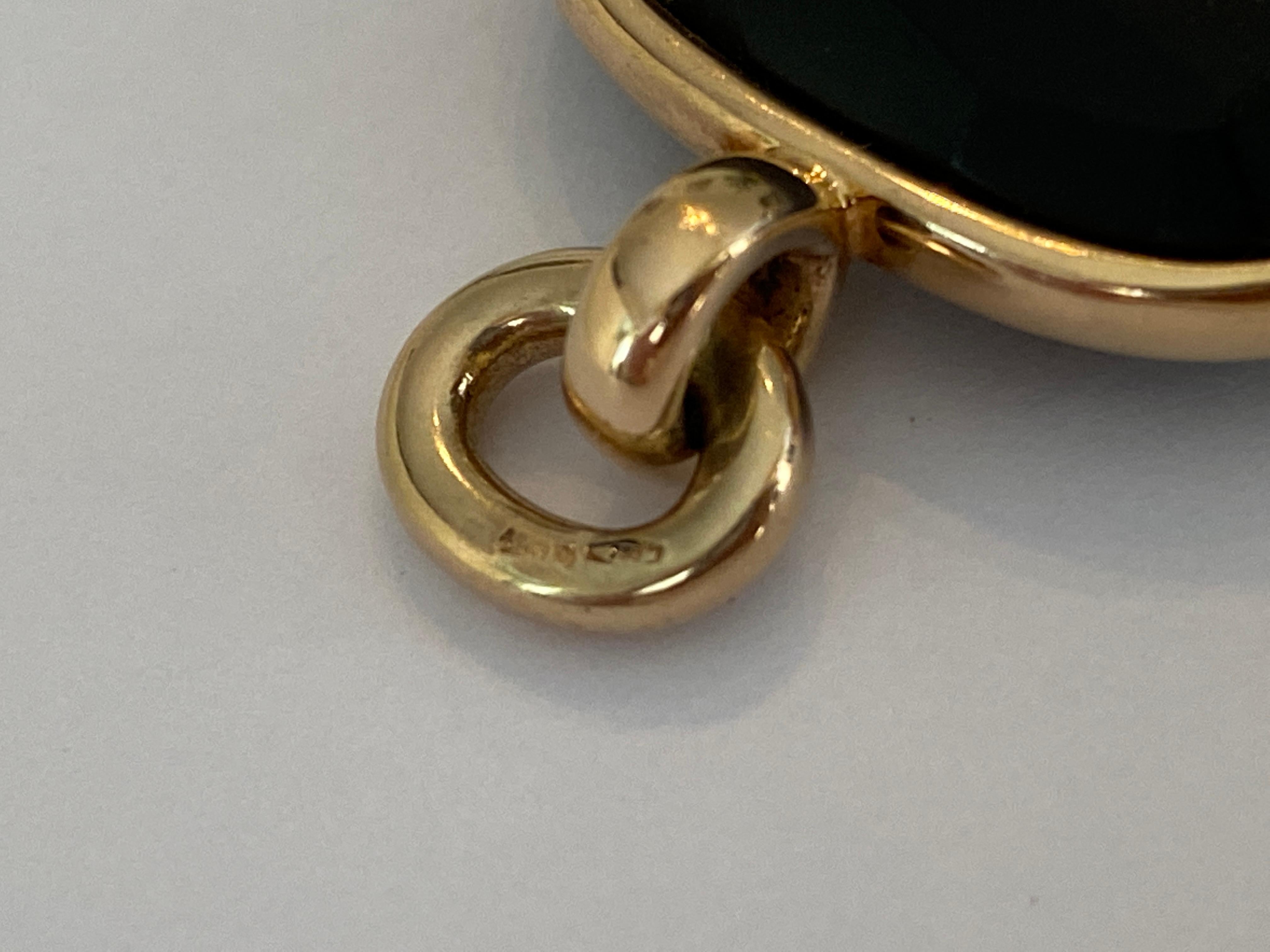 Pomellato Victoria Pendant 18k Yellow Gold  Extra Large Jet Pendant For Sale 4