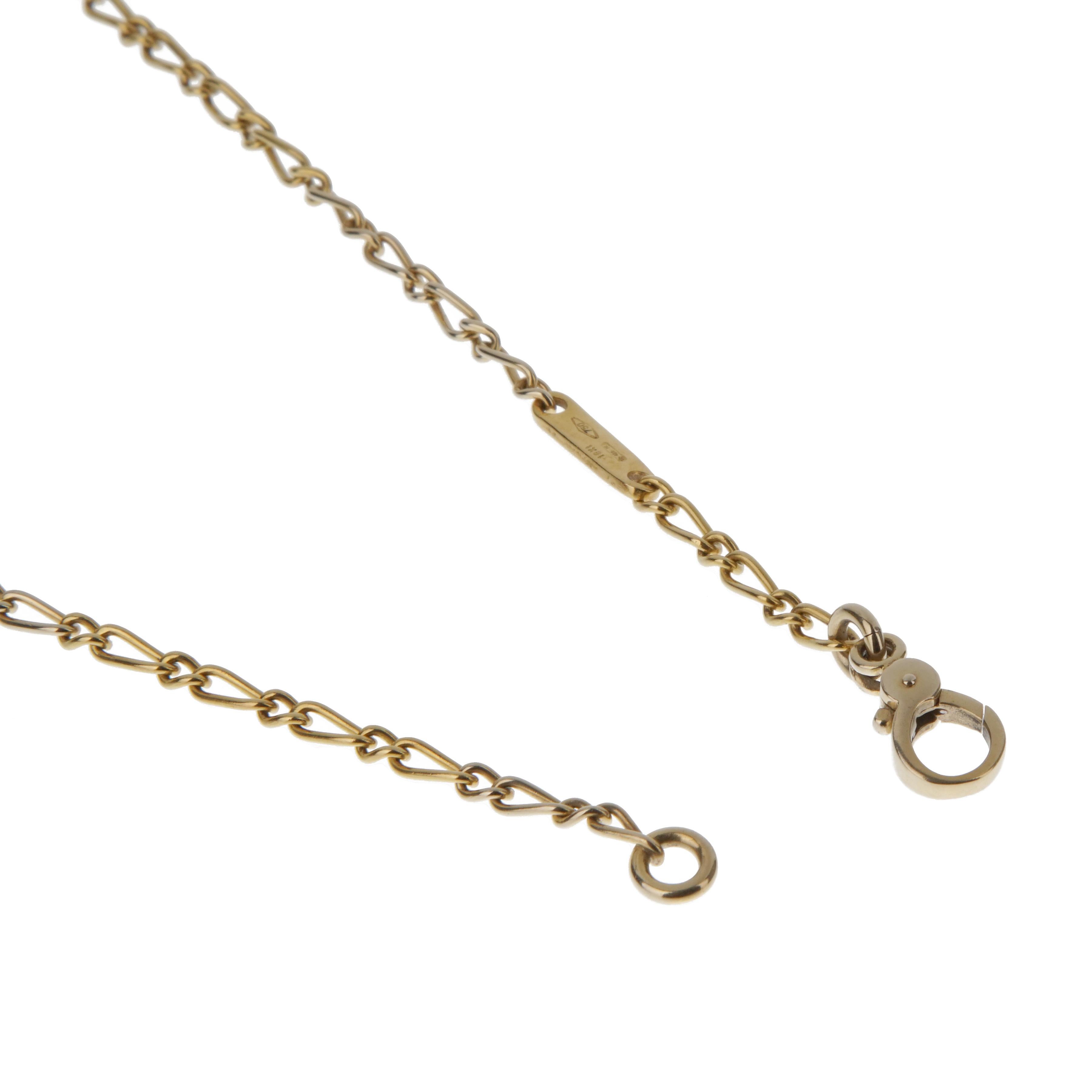 da uomo o donna Pomellato Vintage Collana a catena in oro giallo Figaro 18k in vendita