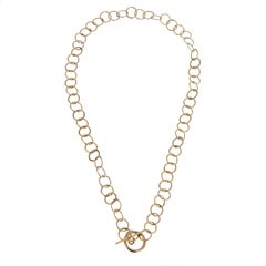 Pomellato Collana vintage con diamanti a catena in oro bianco e giallo 18 carati