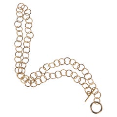 Pomellato Collana vintage con diamanti a catena in oro bianco e giallo 18 carati