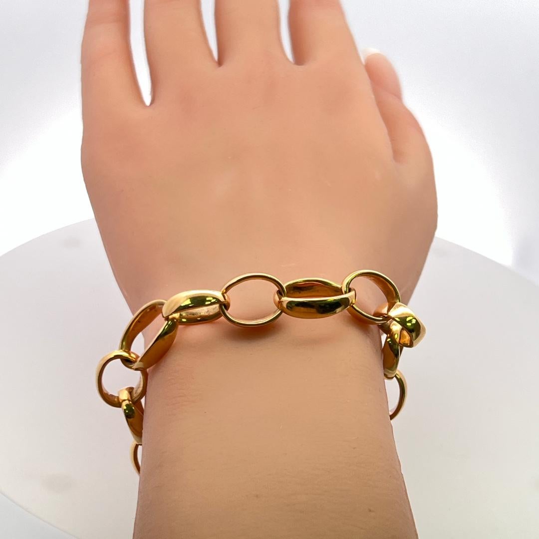 Pomellato Vintage 43.90 Grammes Bracelet à maillons en or jaune 18 carats en vente 6