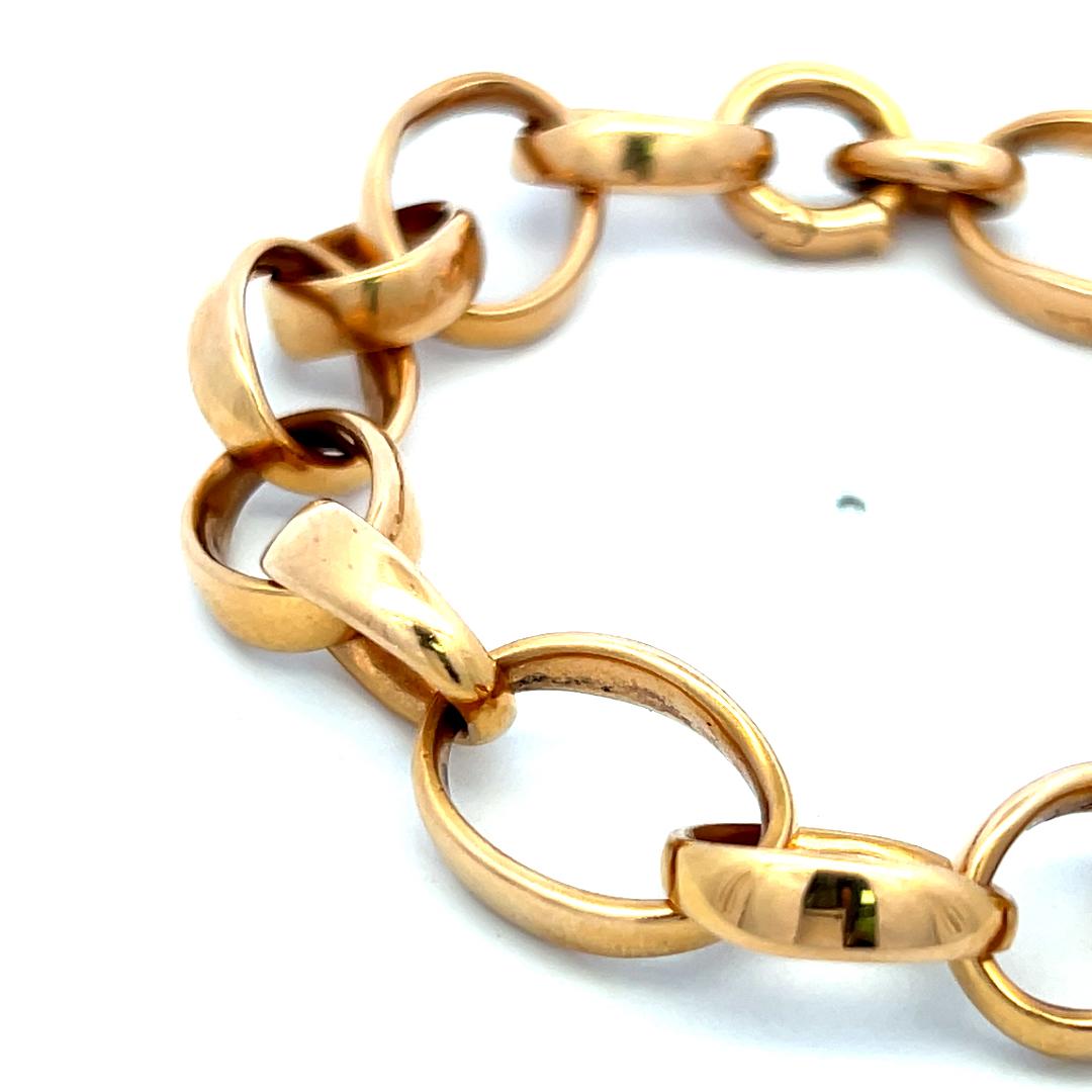 Pomellato Vintage 43.90 Grammes Bracelet à maillons en or jaune 18 carats en vente 2