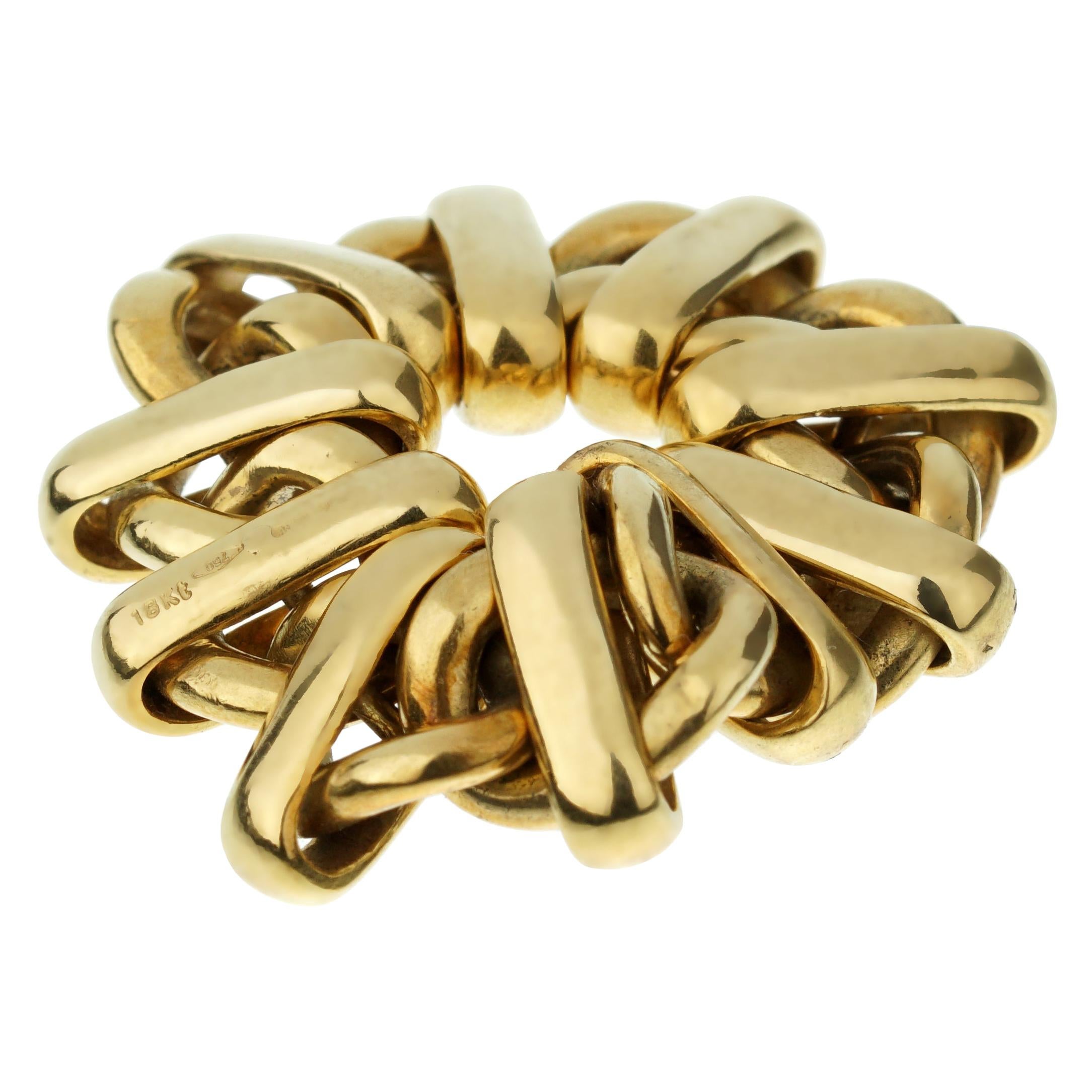 Pomellato Vintage Chain Link Yellow Gold Ring