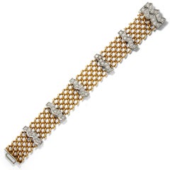 Pomellato, Vintage circa 1987, 3.76 Carat Diamonds 18 Karat White Gold Bracelet
