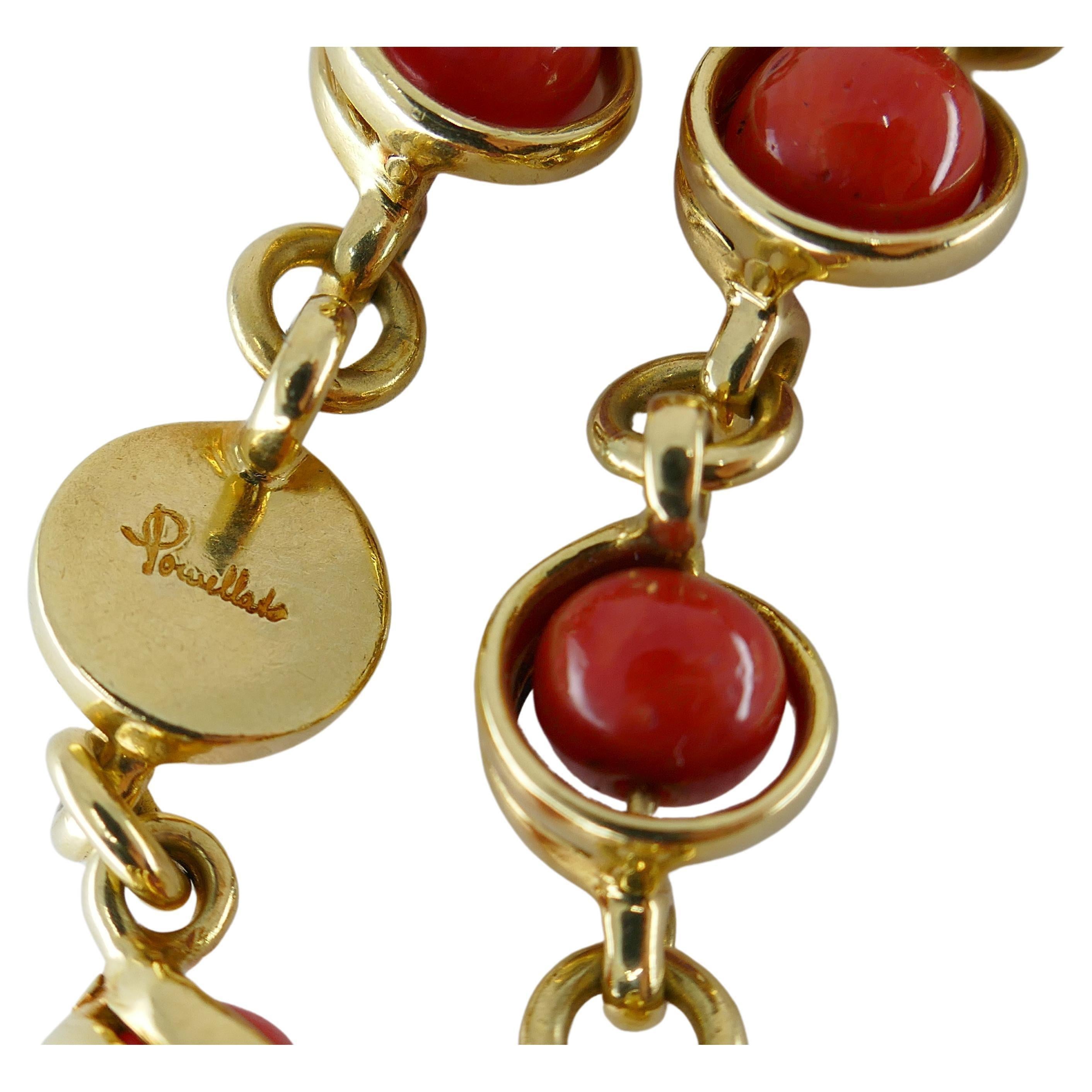 Women's Pomellato Vintage Coral 18k Gold Necklace