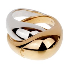 Pomellato White and Yellow Gold Cocktail Dome Ring