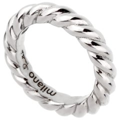Colgante Pomellato Oro Blanco Trenzado
