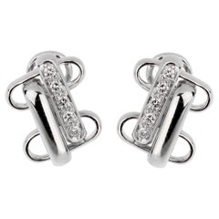 Pomellato Boucles d'oreilles en or blanc et diamants