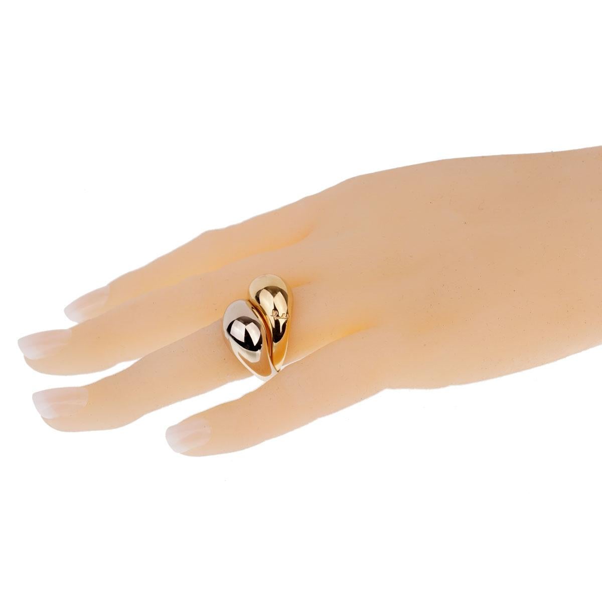 Women's or Men's Pomellato White and Yellow Gold Cocktail Dome Ring
