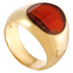 Pomellato Womens 18 Karat Yellow Gold Garnet Ring