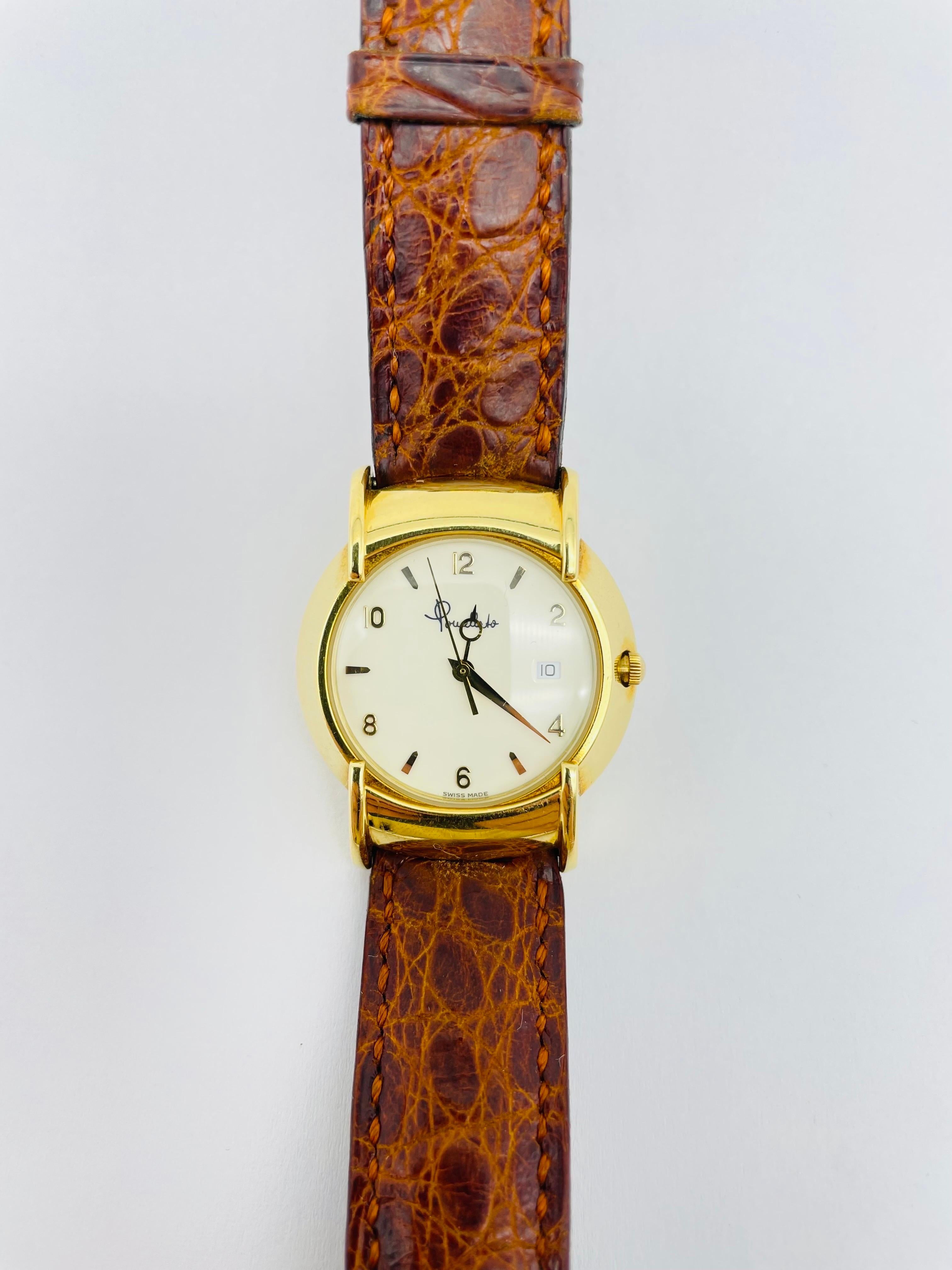 Pomellato-Armbanduhr aus 18 Karat Gelbgold im Angebot 11