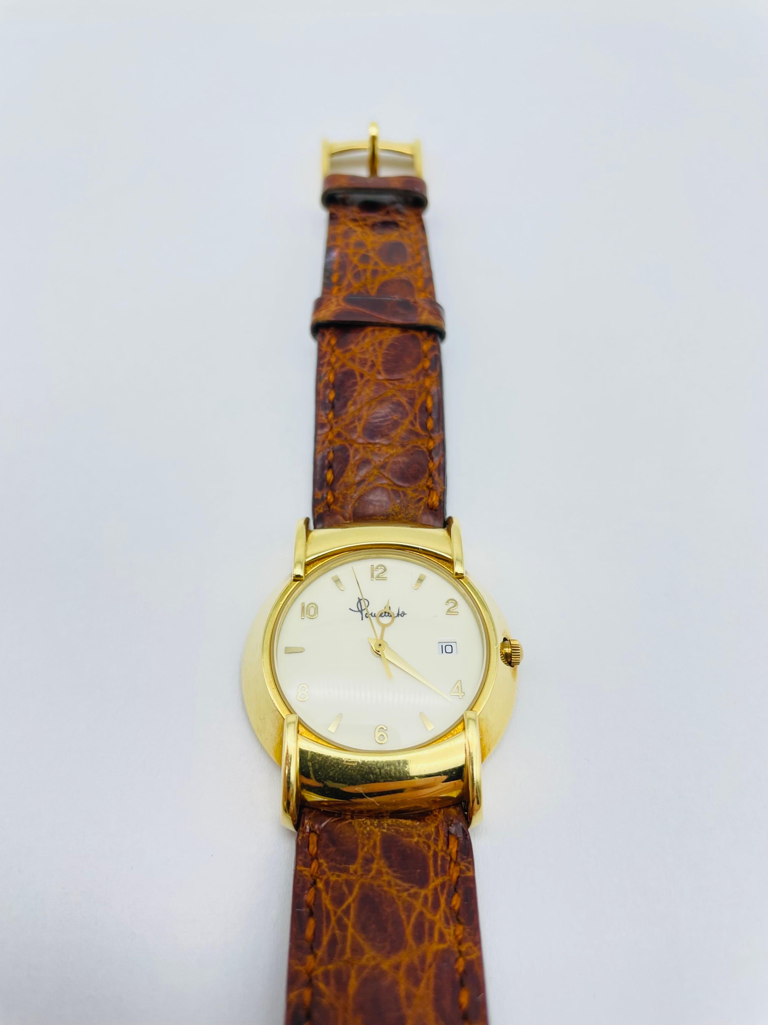 Pomellato-Armbanduhr aus 18 Karat Gelbgold im Angebot 13