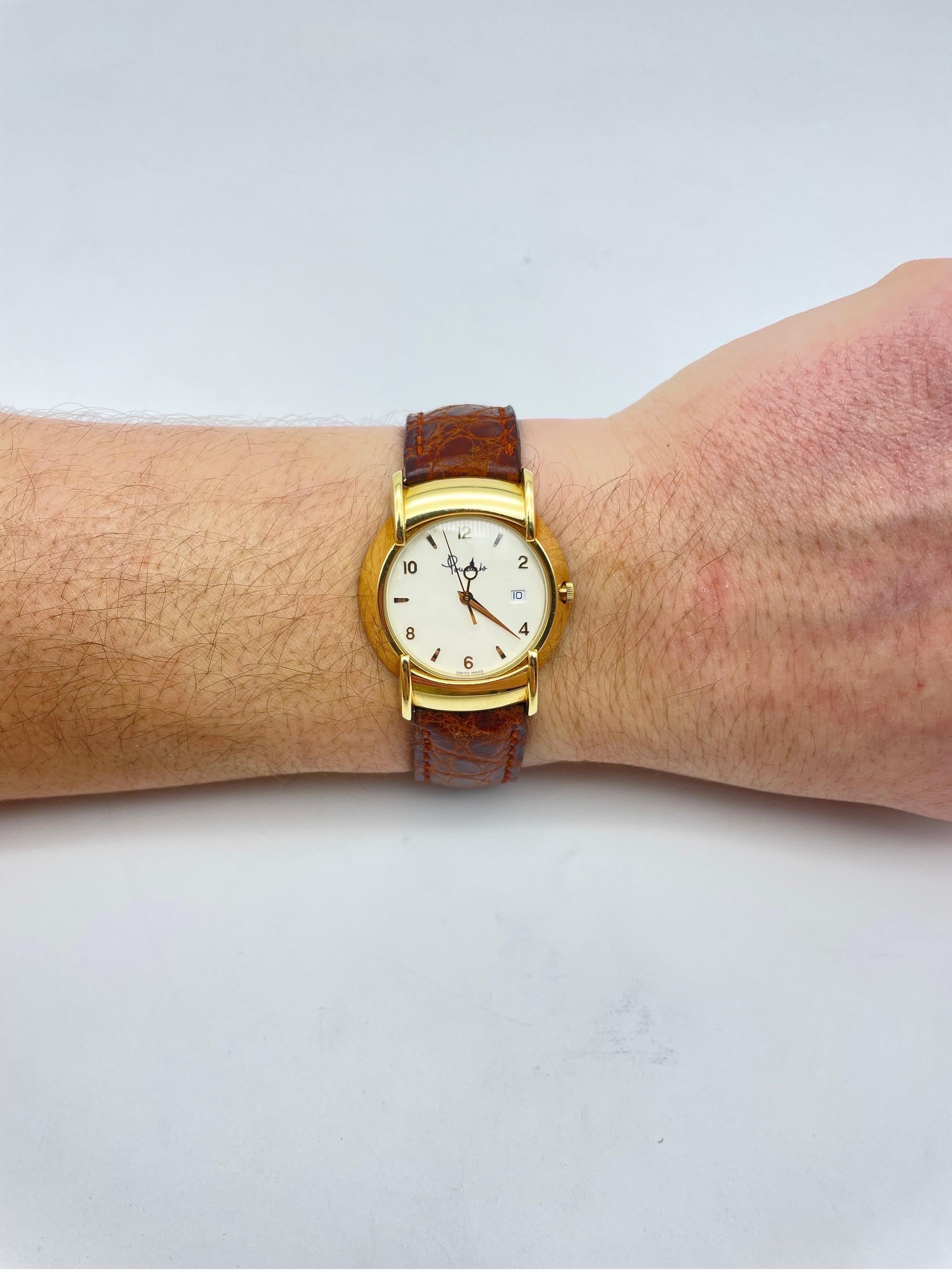 Pomellato-Armbanduhr aus 18 Karat Gelbgold im Angebot 4