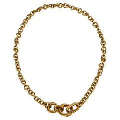 Vintage Pomellato Yellow Gold Chain Necklace