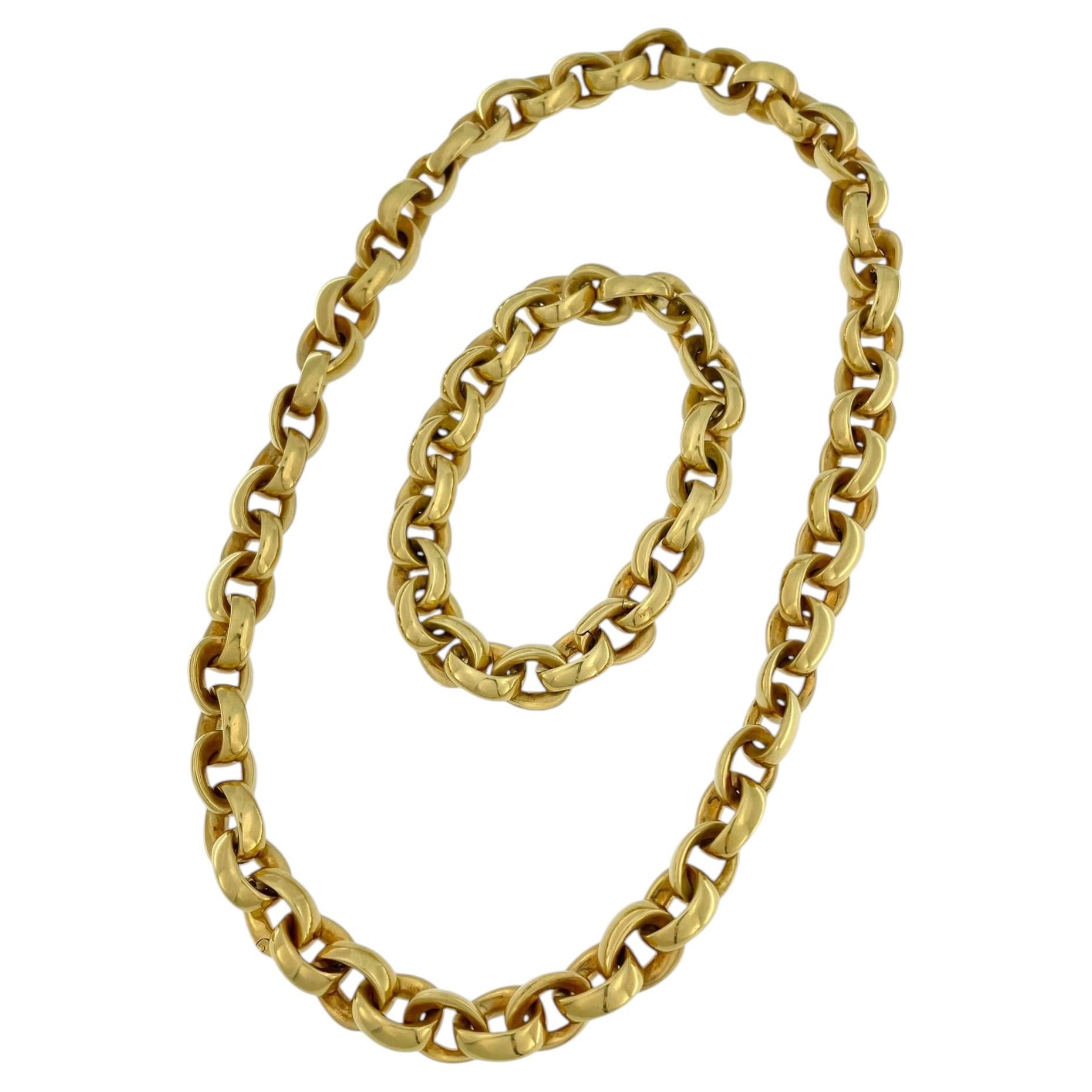 Collana e bracciale in oro giallo di Pomellato