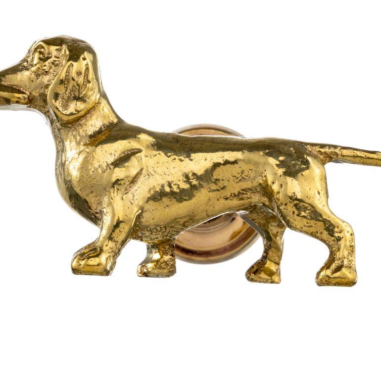 Brass dachshund knob In New Condition For Sale In Firenze, FI