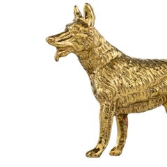 Pomello a pastore tedesco in ottone