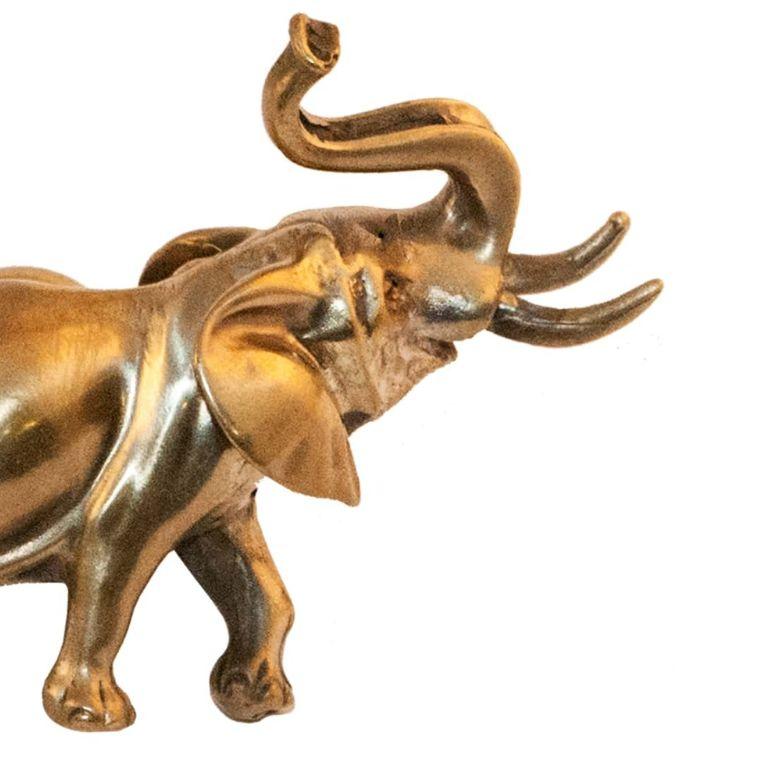 Brass elephant fauna knob In New Condition For Sale In Firenze, FI