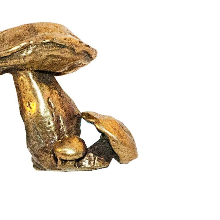 European Chalet mushroom-shaped brass knob For Sale