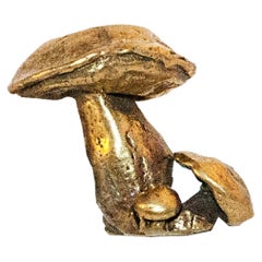 Chalet mushroom-shaped brass knob