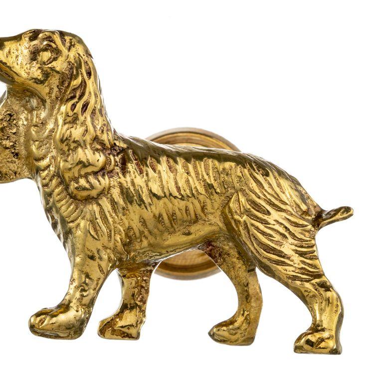Cocker spaniel brass knob In New Condition For Sale In Firenze, FI