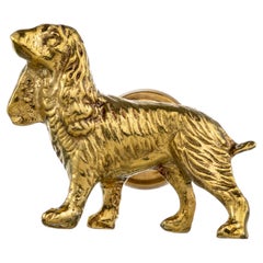 Cocker spaniel brass knob