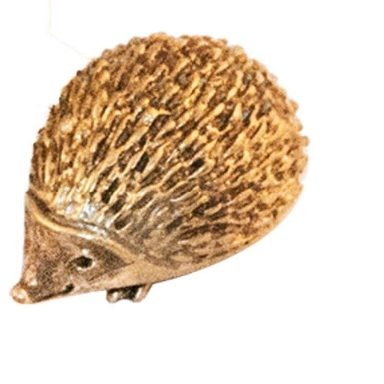 Chalet small brass knob in the shape of a hedgehog In New Condition For Sale In Firenze, FI