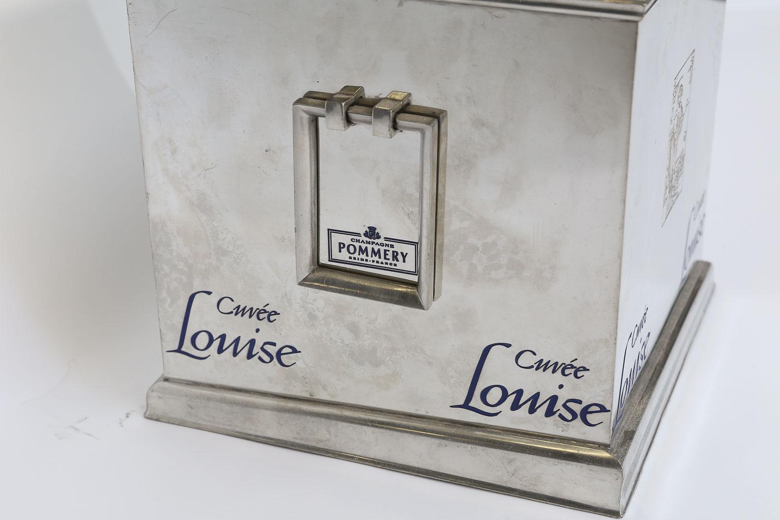 Pommery Cuvee Louise Square Champagne Cooler In Good Condition In Houston, TX