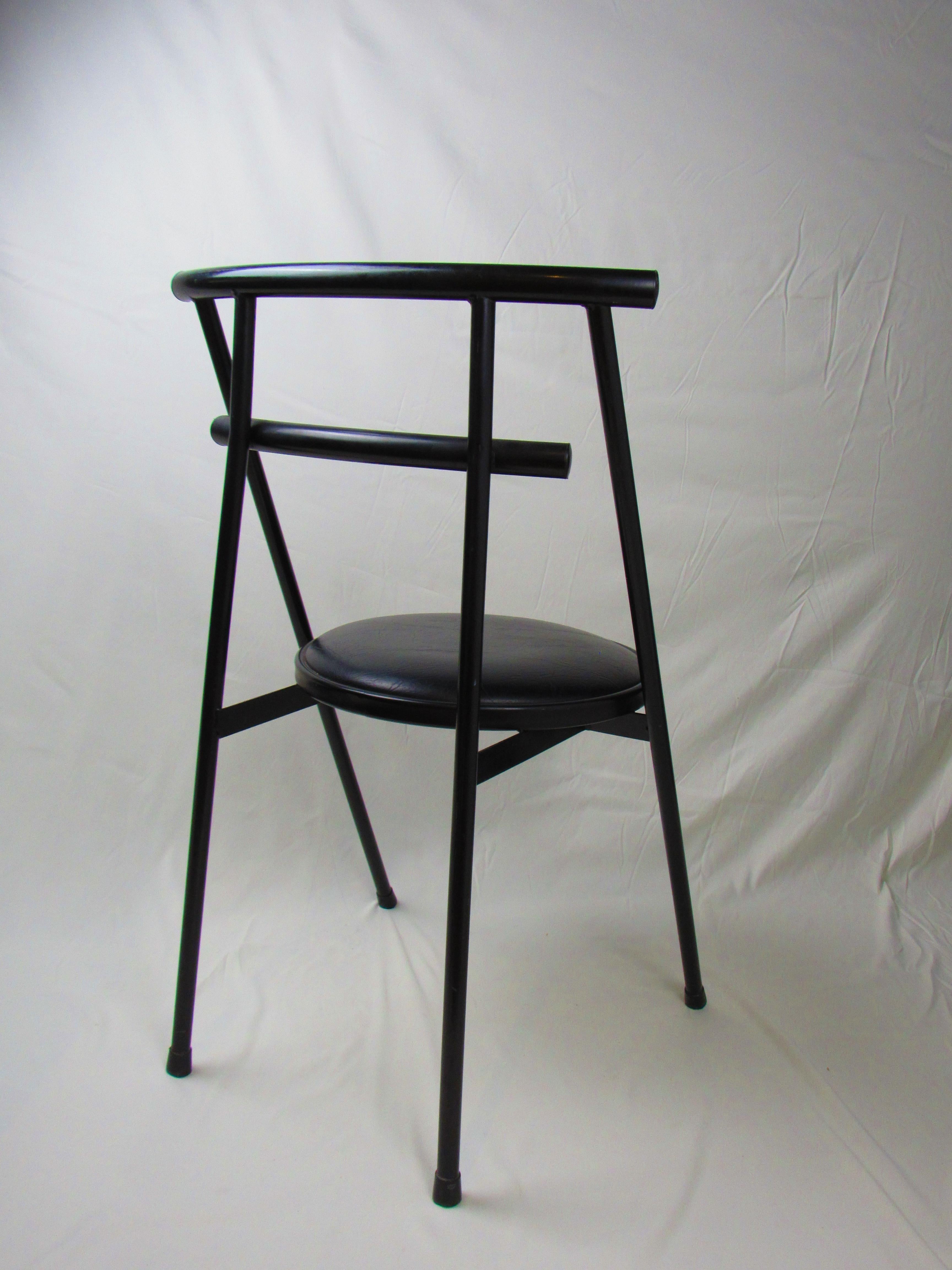 20th Century Tubular metal chair, postmodern design For Sale