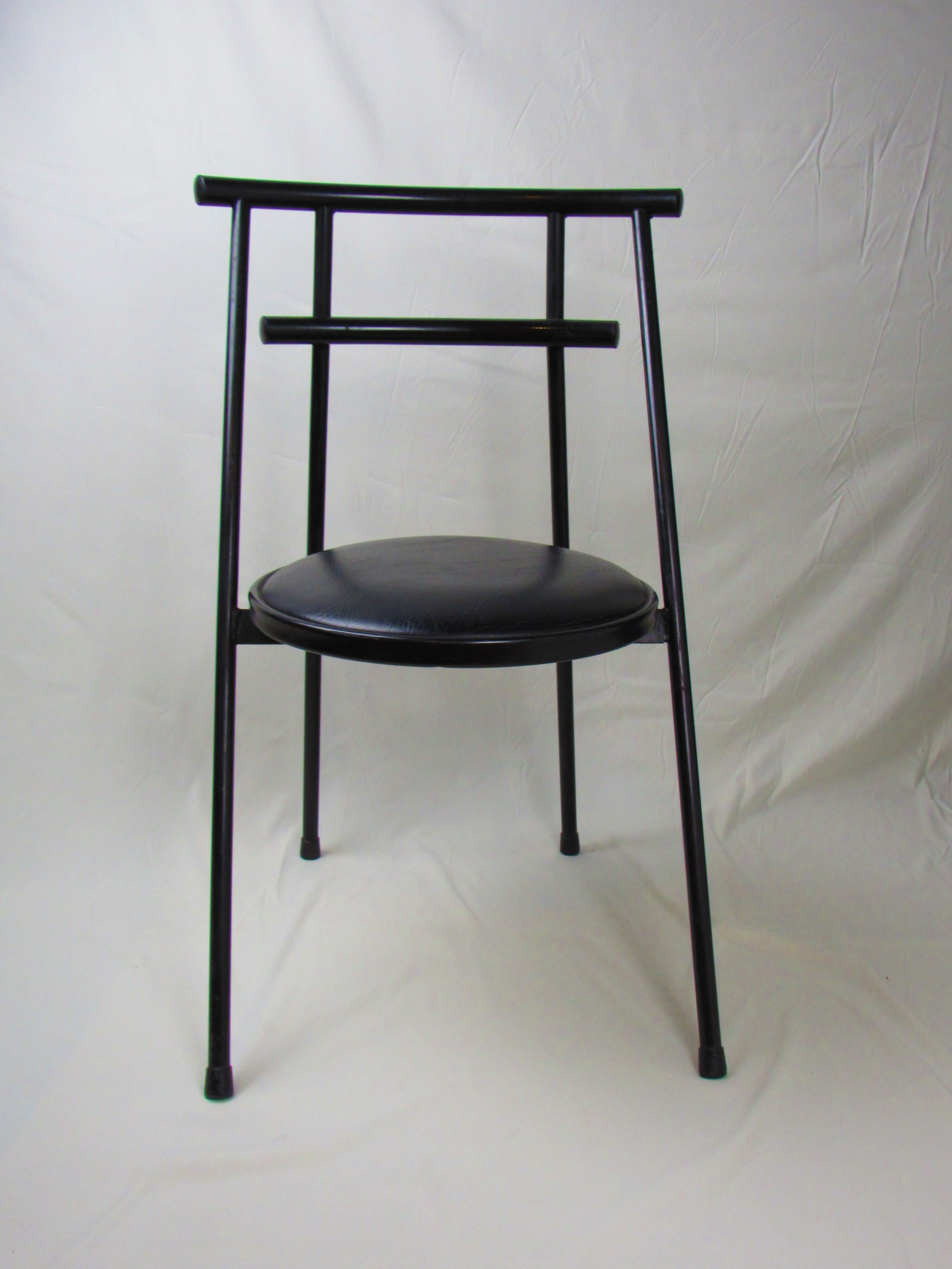 Metal Tubular metal chair, postmodern design For Sale