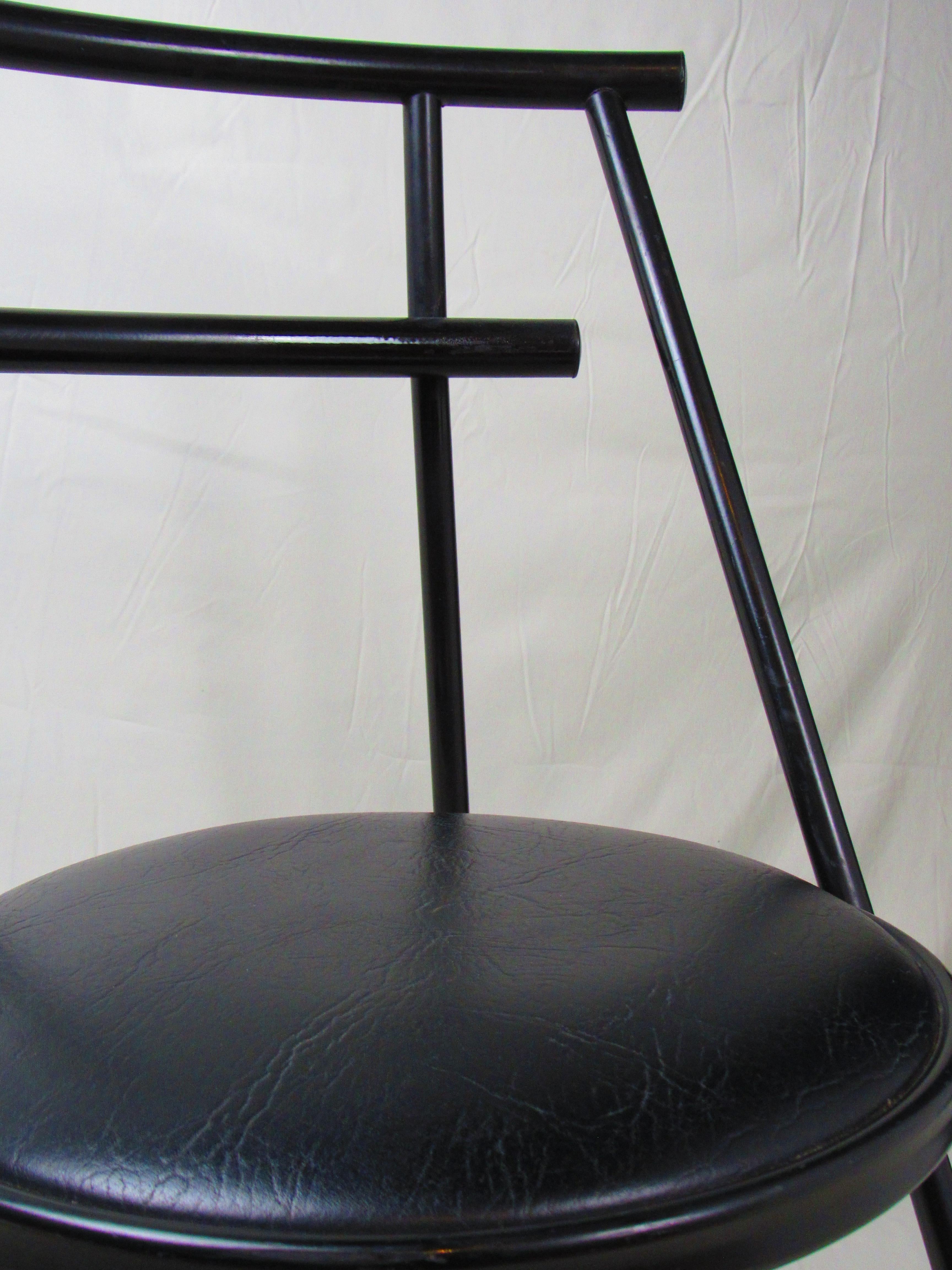 Tubular metal chair, postmodern design For Sale 2