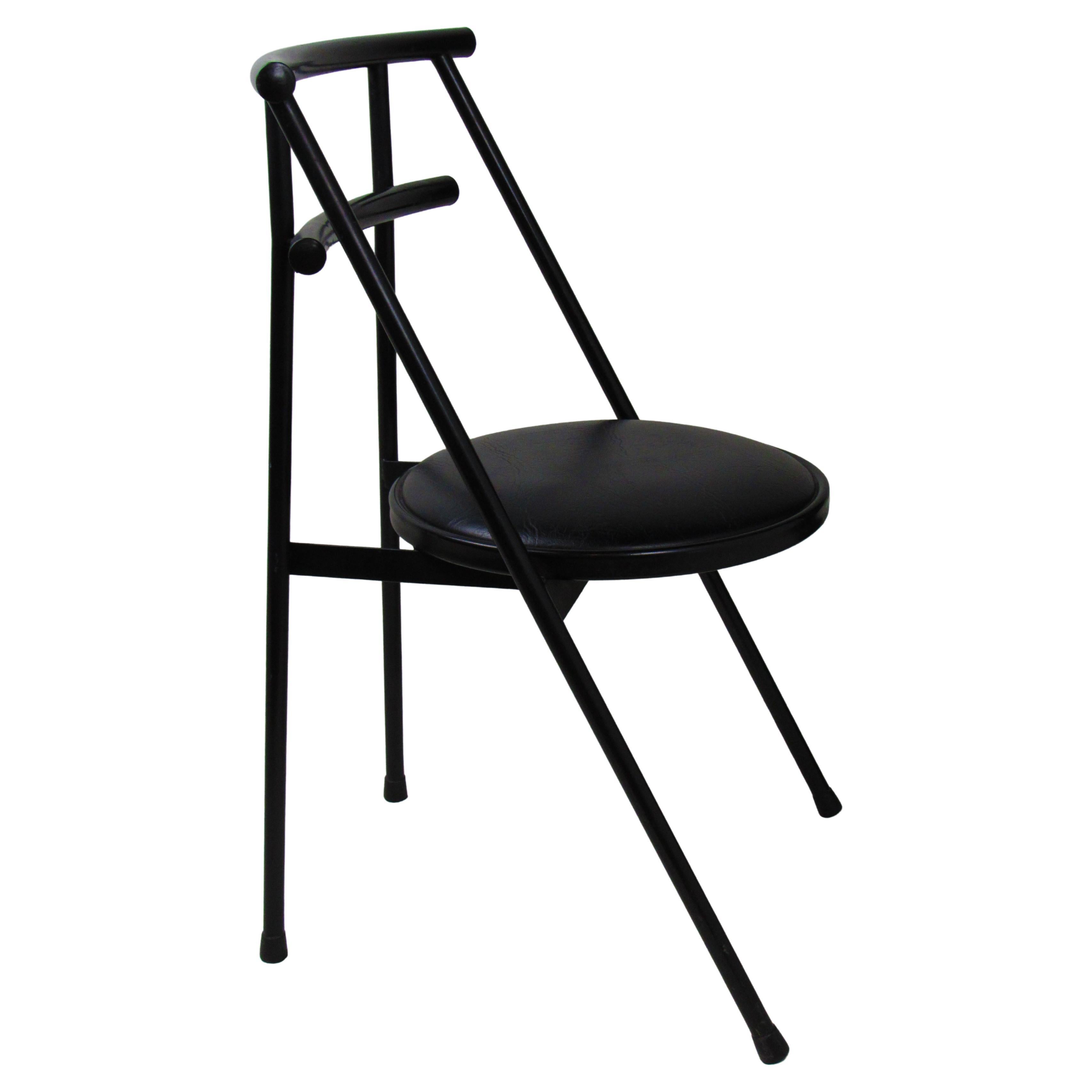 Tubular metal chair, postmodern design For Sale