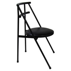 Tubular metal chair, postmodern design