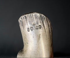 Pomo di Bastone da Collezione Argento e Vermeil Testa di Mefistofele XIX